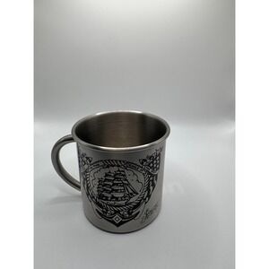 Sailor Jerry Stainless Steel Mug "My Work Speaks" Ship Anchor Tattoo‎ Art